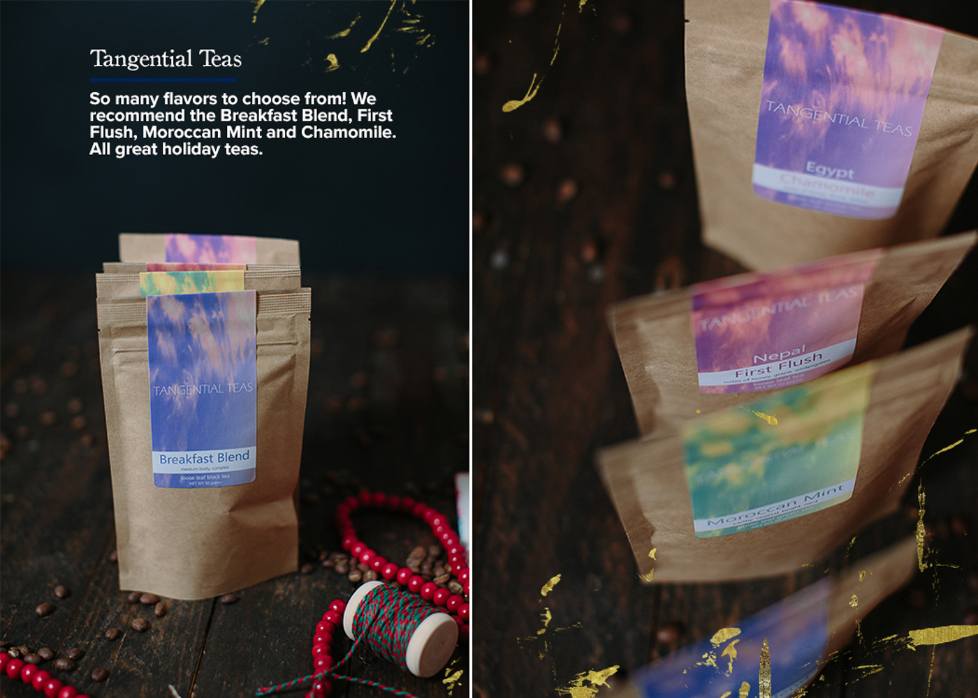 Image of tangential tea bags